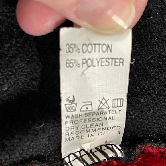 Women's Red Black Buffalo Plaid Sleeveless Vest Cardigan Size L - Picture 6 of 6